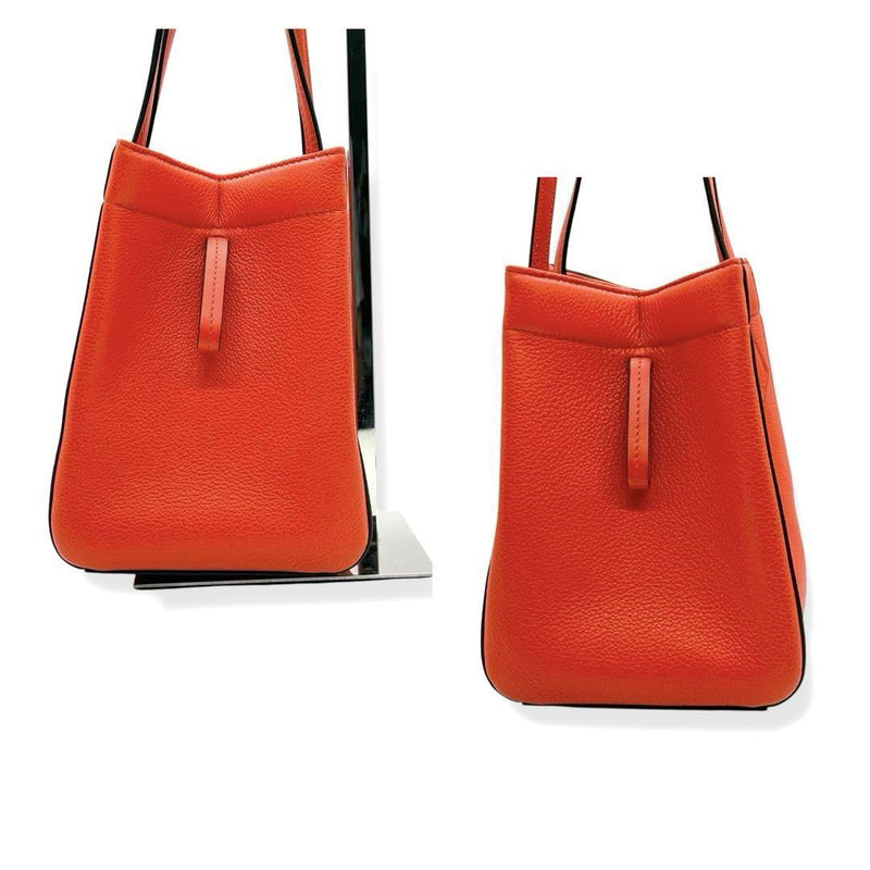 Unused FENDI Origami Shoulder Bag Red Small Mini FENDI 8BS083 Tote Bag Leather