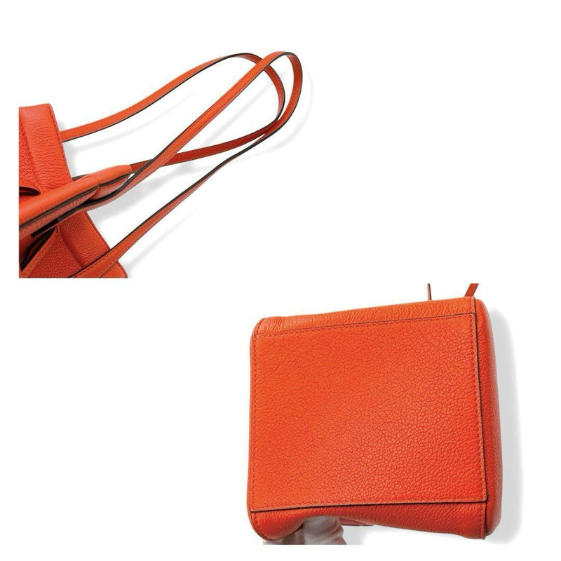 Unused FENDI Origami Shoulder Bag Red Small Mini FENDI 8BS083 Tote Bag Leather