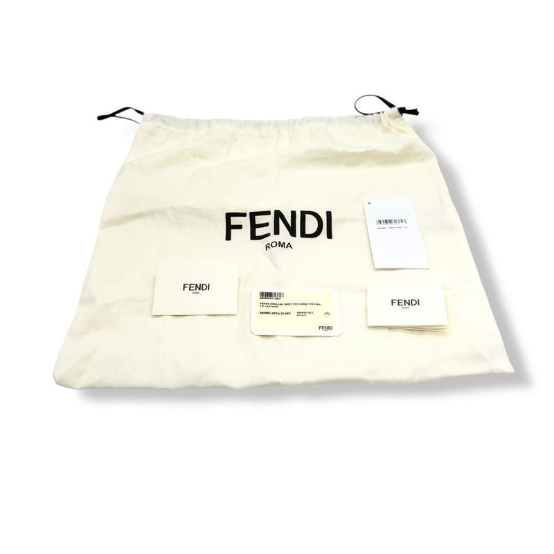 Unused FENDI Origami Shoulder Bag Red Small Mini FENDI 8BS083 Tote Bag Leather