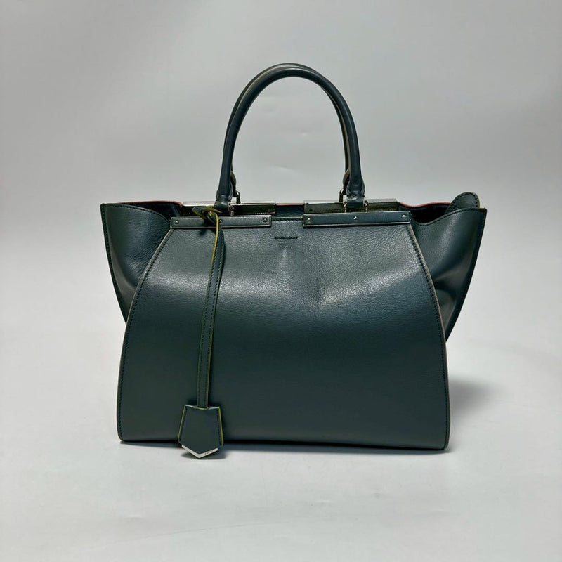 r97 [Good condition] FENDI leather Trois Jour 2-way shoulder bag handbag tote
