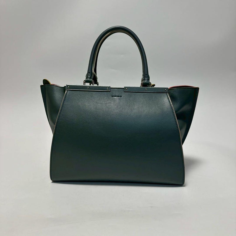 r97 [Good condition] FENDI leather Trois Jour 2-way shoulder bag handbag tote