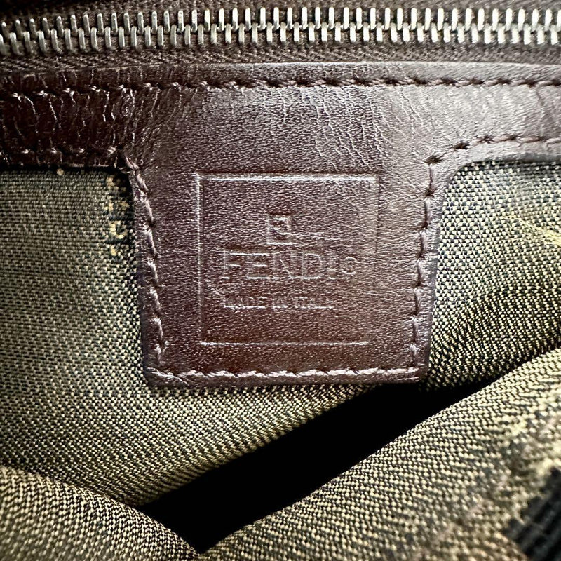 FENDI Zucca Mamma Bucket Shoulder Bag Brown