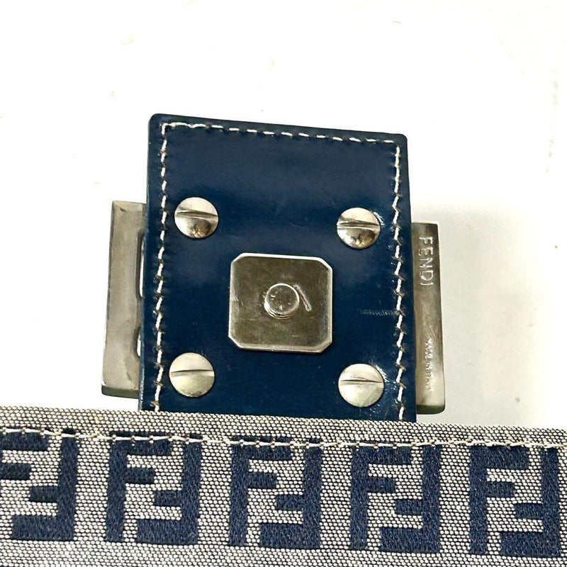FENDI Zucchino Canvas Mamma Bucket Navy