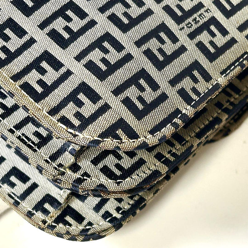FENDI Zucchino Canvas Mamma Bucket Navy