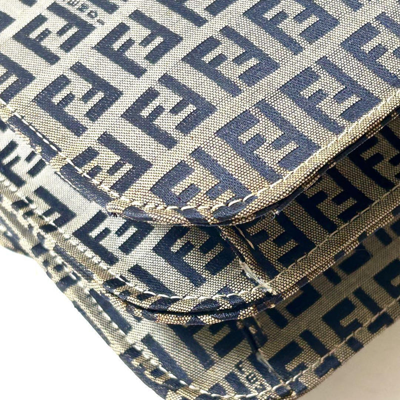 FENDI Zucchino Canvas Mamma Bucket Navy
