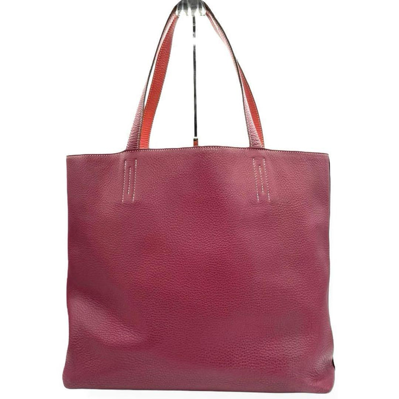Hermes Tote Bag Double Sense 36 Reversible Toryon Ruby Bougainvillea HERMES A4