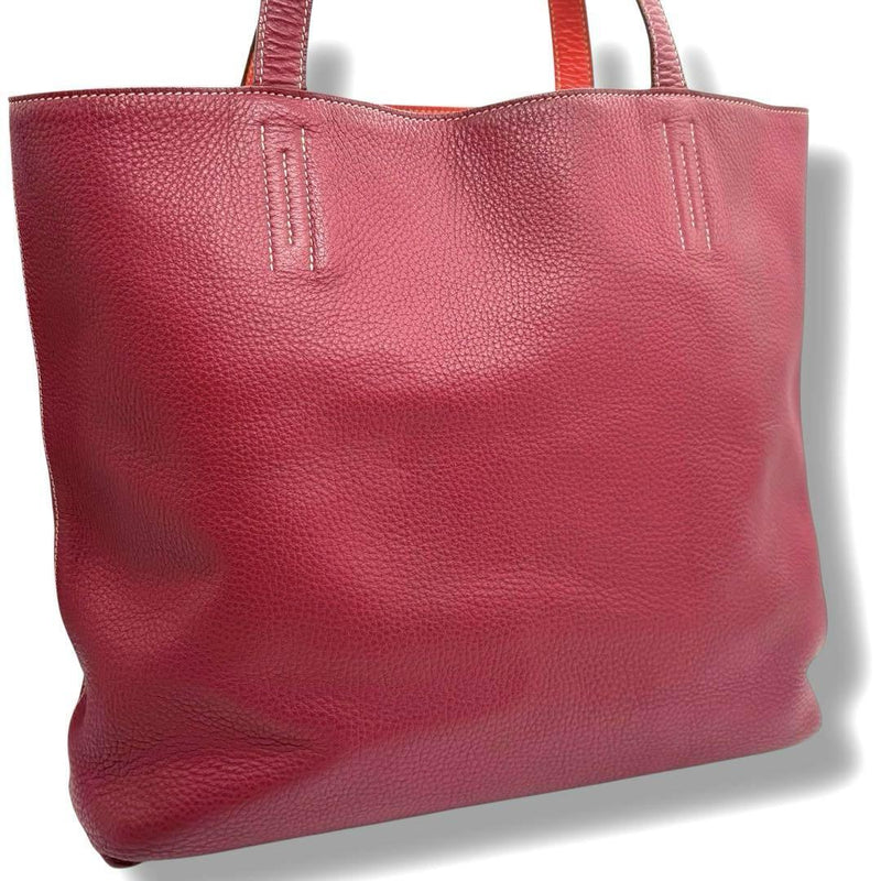 Hermes Tote Bag Double Sense 36 Reversible Toryon Ruby Bougainvillea HERMES A4