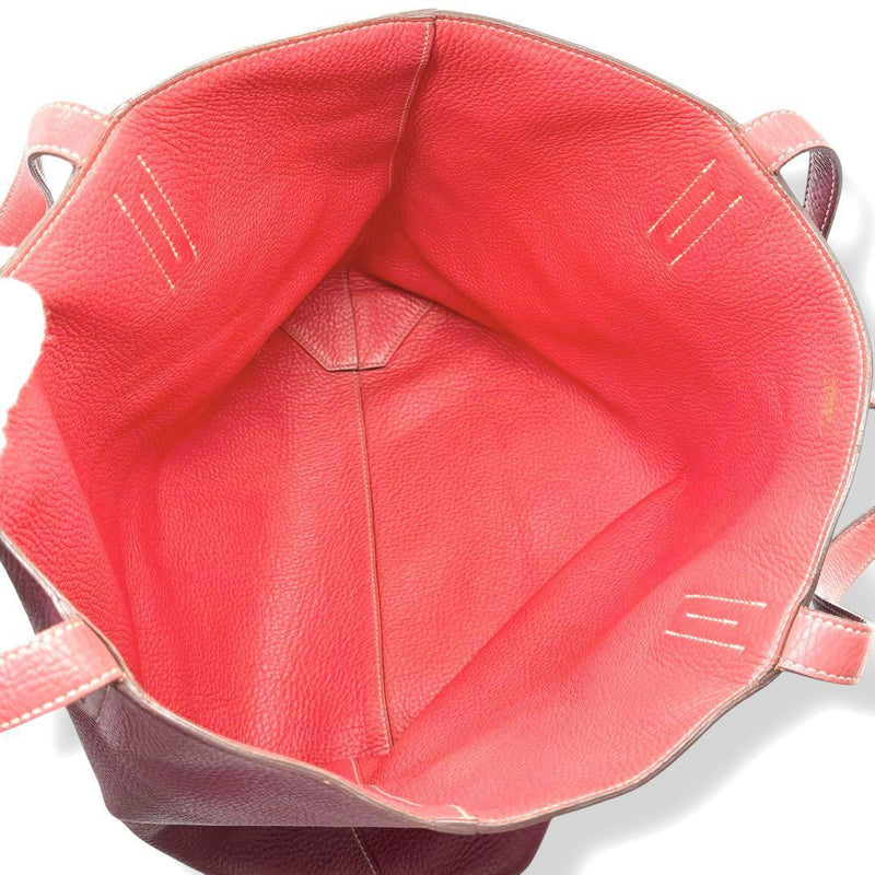 Hermes Tote Bag Double Sense 36 Reversible Toryon Ruby Bougainvillea HERMES A4