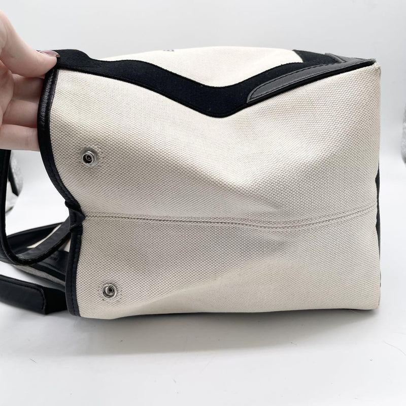 Beautiful appearance Balenciaga handbag Cabas Bicolor Canvas Beige