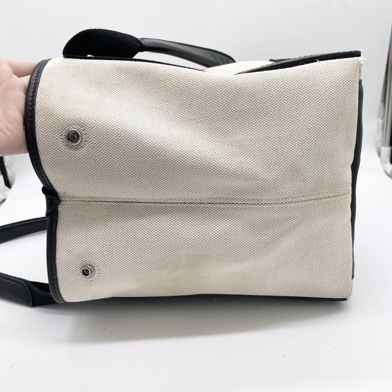 Beautiful appearance Balenciaga handbag Cabas Bicolor Canvas Beige