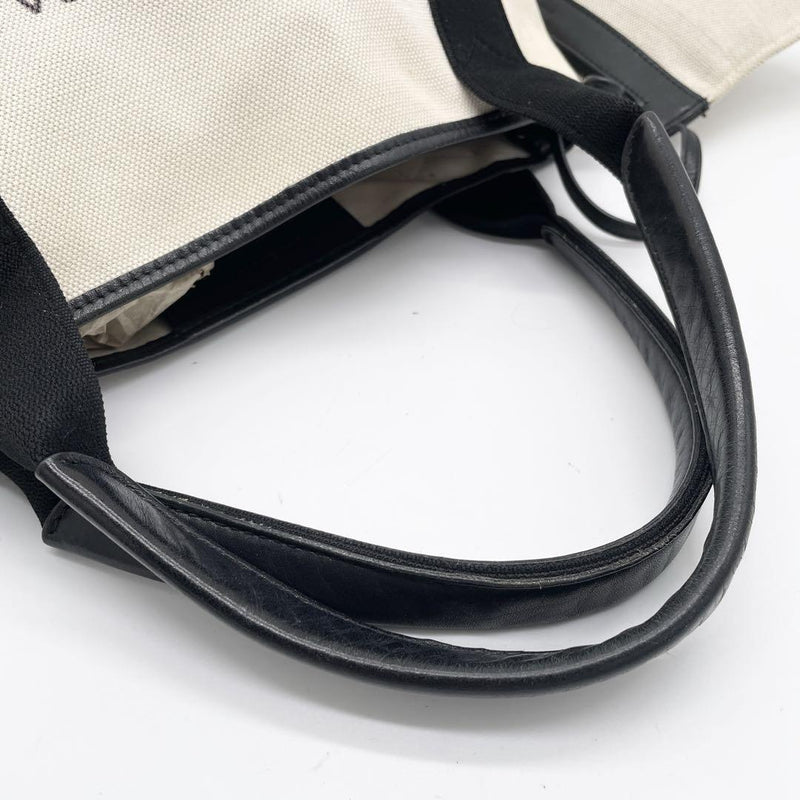Beautiful appearance Balenciaga handbag Cabas Bicolor Canvas Beige