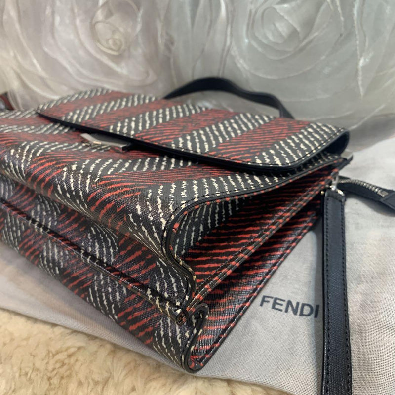 ☆Super beautiful condition☆FENDI Demi Jour 2WAY shoulder bag tweed pattern