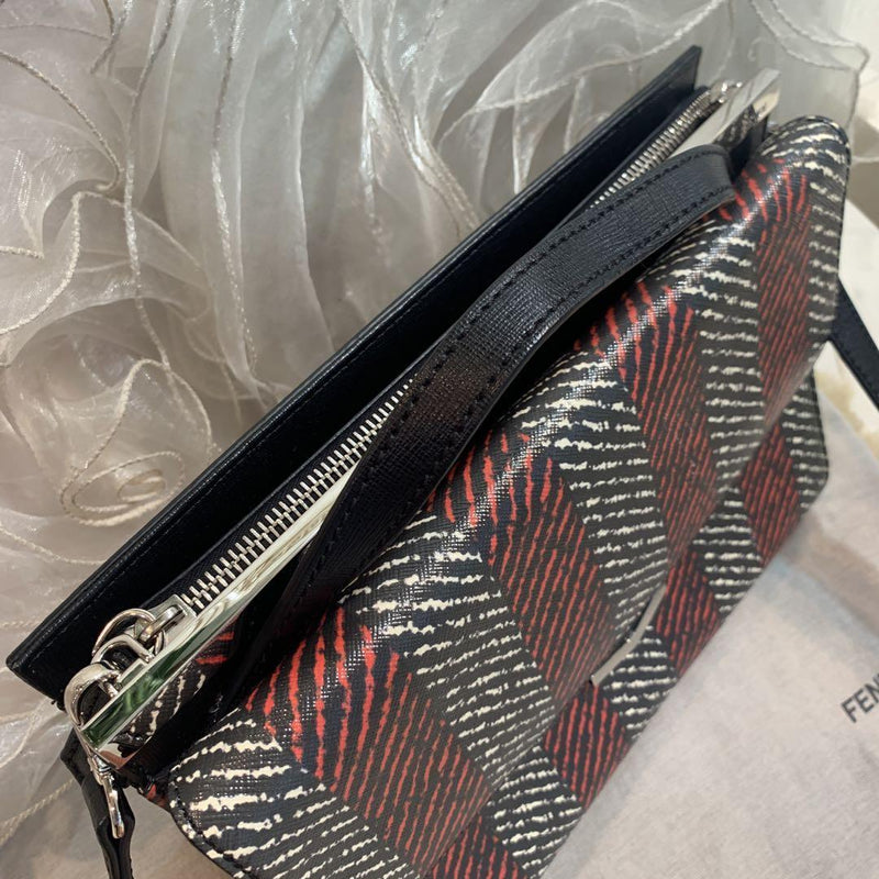 ☆Super beautiful condition☆FENDI Demi Jour 2WAY shoulder bag tweed pattern