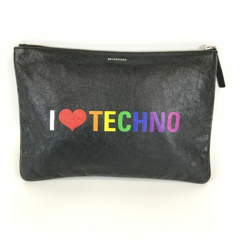 Balenciaga clutch bag leather 506794 black women