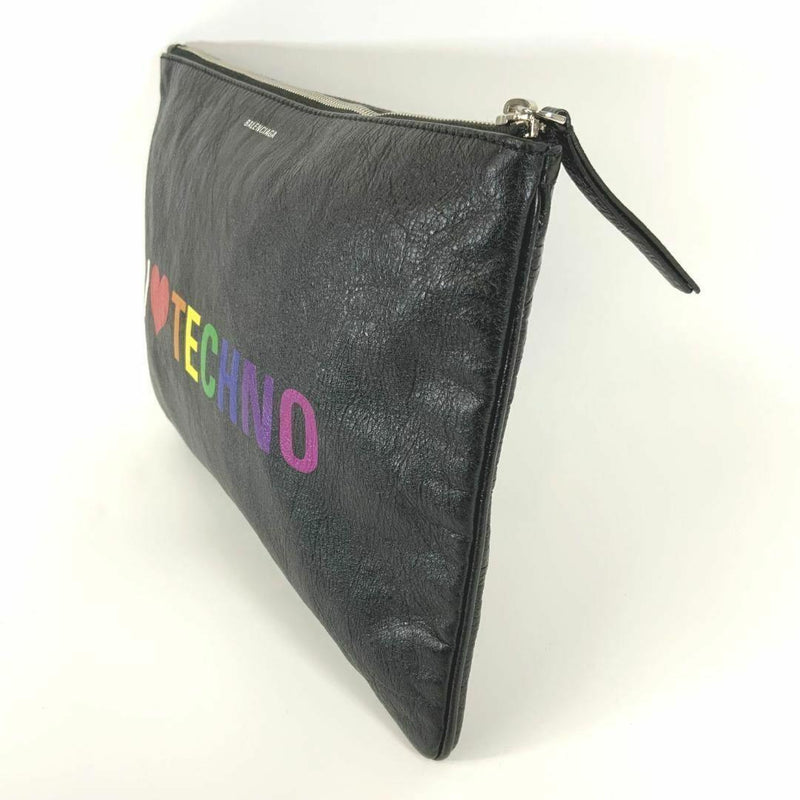 Balenciaga clutch bag leather 506794 black women