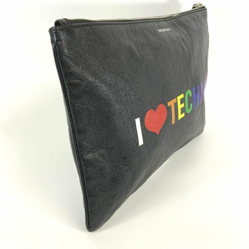 Balenciaga clutch bag leather 506794 black women