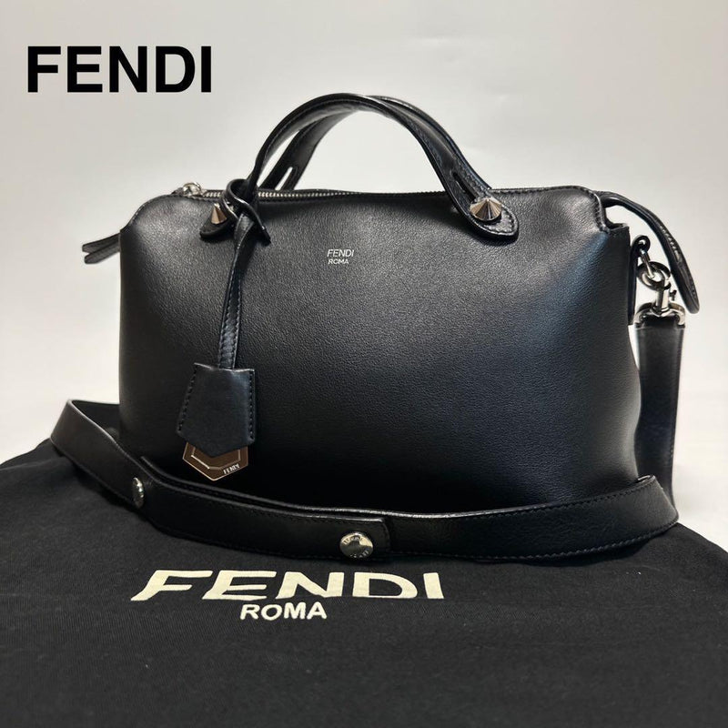 s80 [Extremely beautiful] FENDI by the Way Medium Black 2way Shoulder Bag