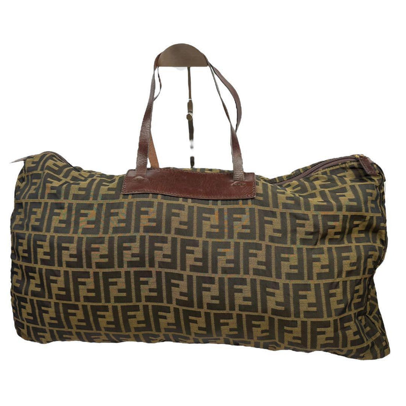 [Large capacity, foldable] FENDI Zucca pattern FF logo Travel bag Boston tote