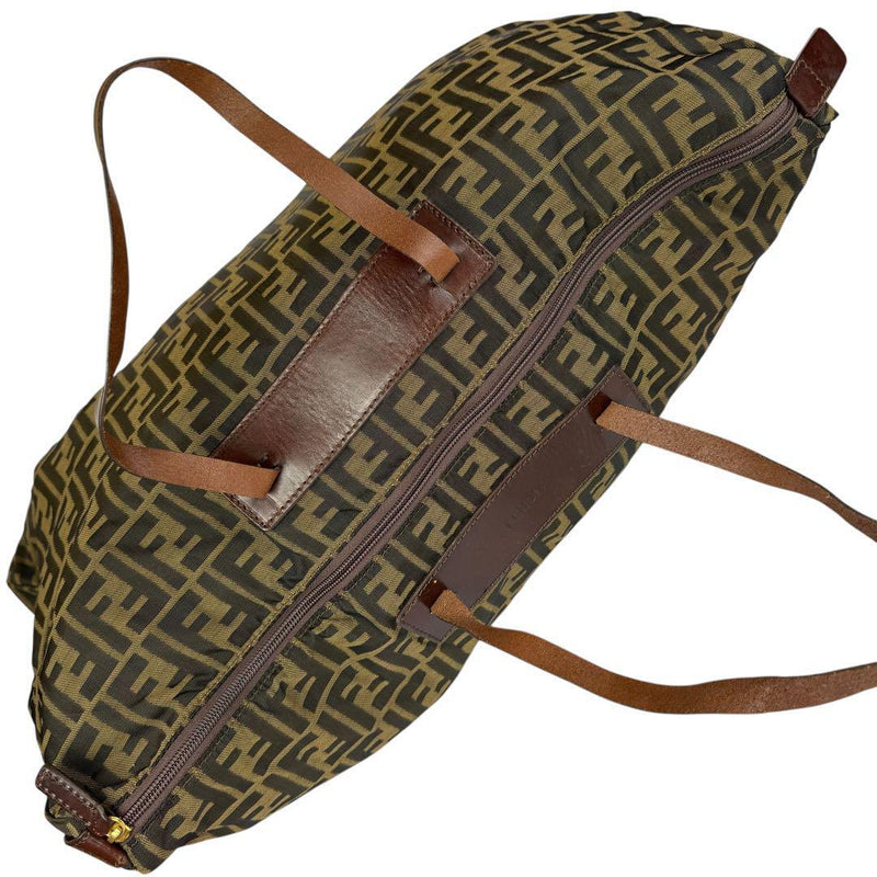 [Large capacity, foldable] FENDI Zucca pattern FF logo Travel bag Boston tote