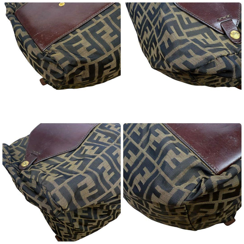 [Large capacity, foldable] FENDI Zucca pattern FF logo Travel bag Boston tote