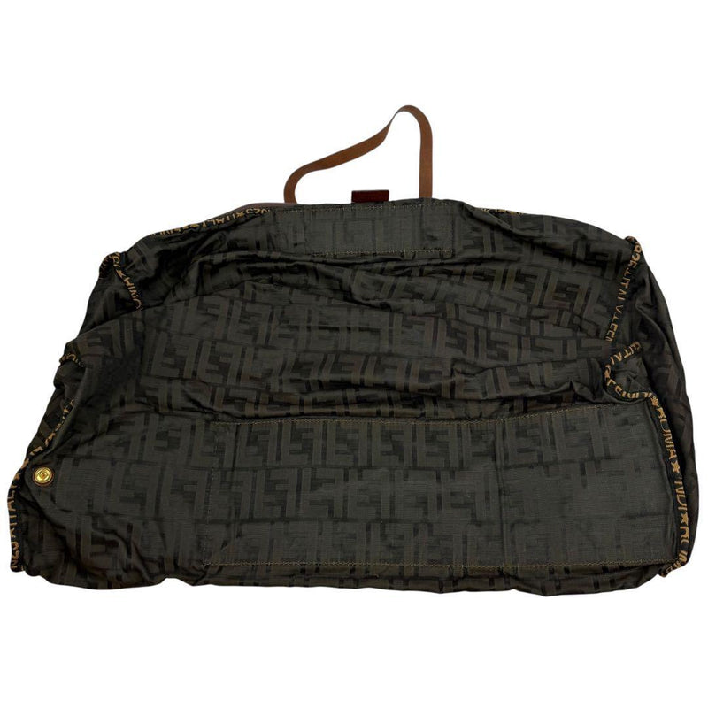 [Large capacity, foldable] FENDI Zucca pattern FF logo Travel bag Boston tote