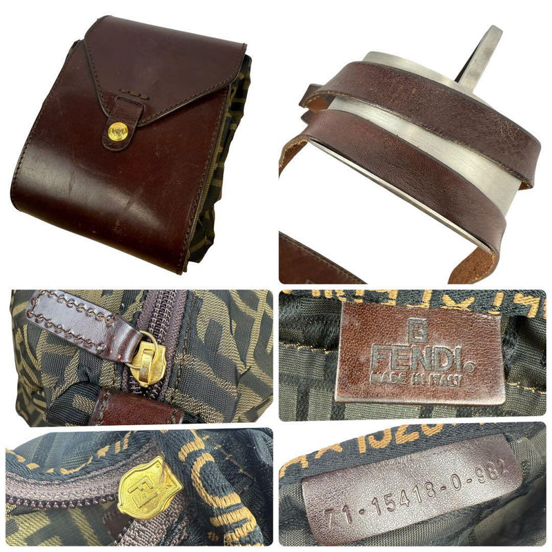 [Large capacity, foldable] FENDI Zucca pattern FF logo Travel bag Boston tote