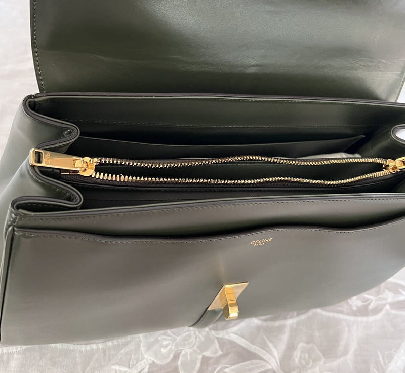 CELINE Shoulder Bag 32 2WAY Olive Green
