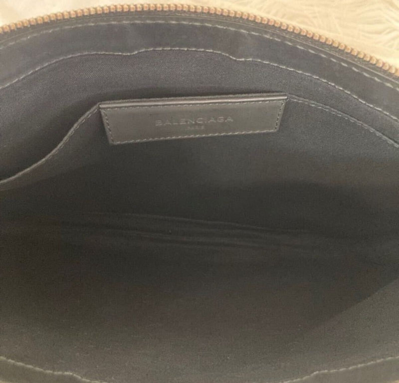BALENCIAGA Clutch Bag Balenciaga Black Denim Campus
