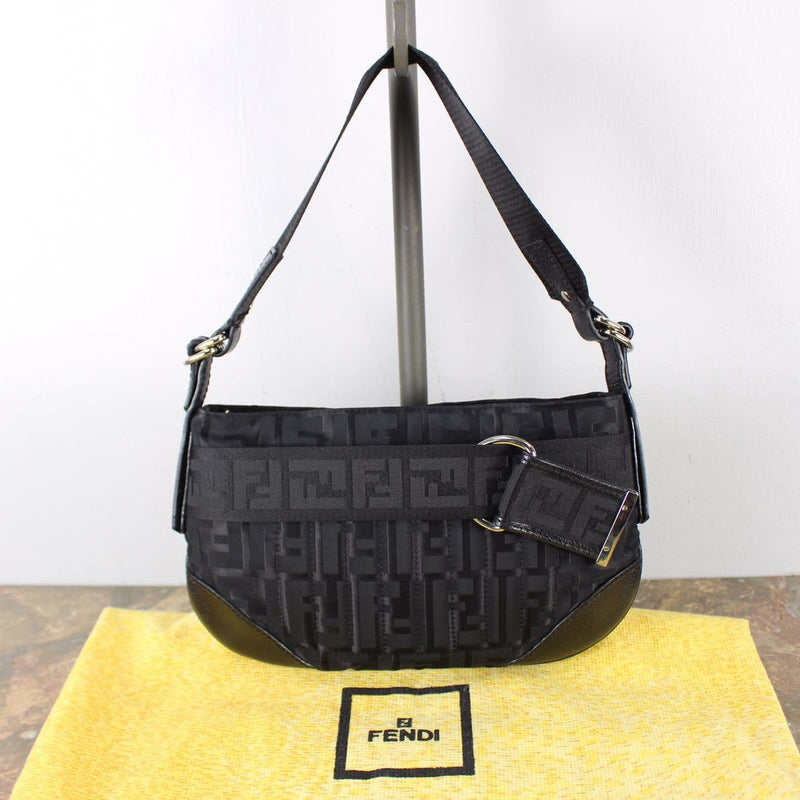 FENDI ZUCCA PATTERNED BACKET BAG MADE IN ITALY FENDI Zucca Pattern Bucket Bag