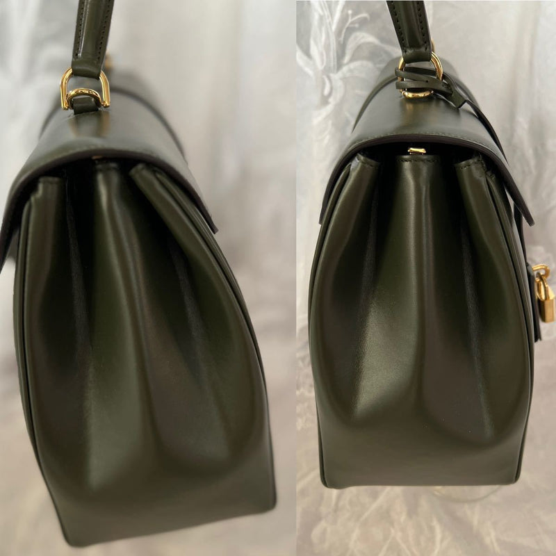 CELINE Shoulder Bag 32 2WAY Olive Green