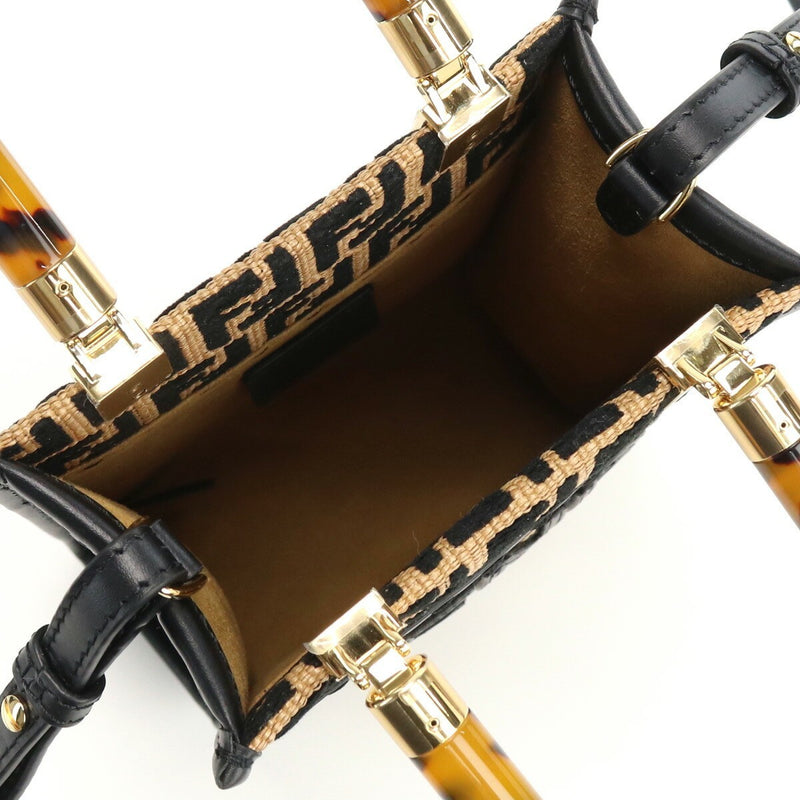 FENDI tote bag 2WAY 8BS051 AQ0X F0VPJ SUNSHINE SHOPPER MINI Black Brown