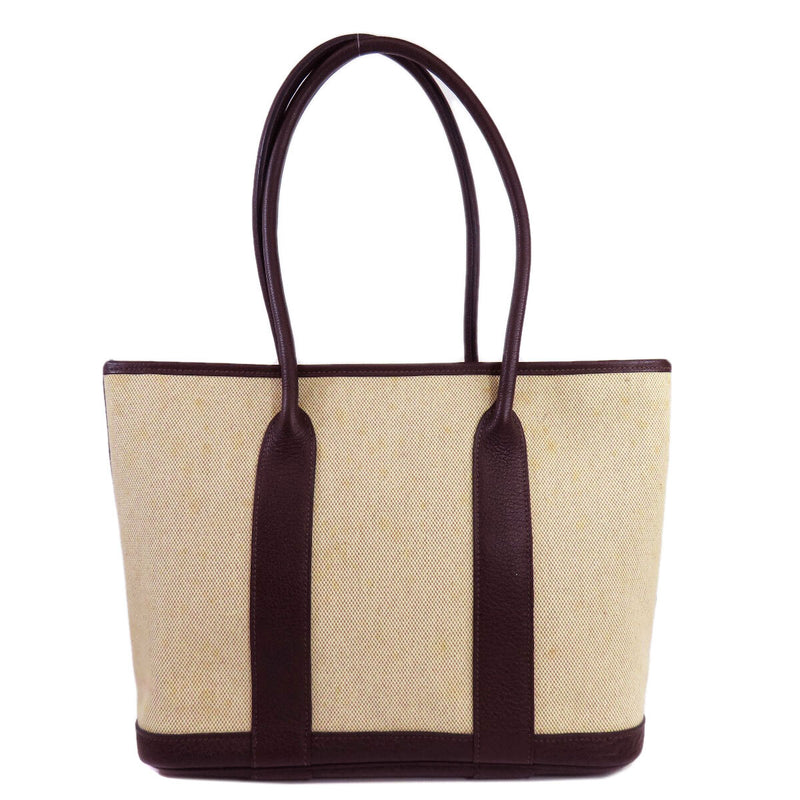 HERMES Hermes Garden Zip PM Silver Hardware Tote Bag Toile Ash Women's
