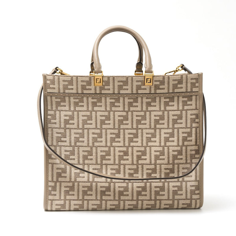 FENDI FENDI Sunshine Medium 8BH386AQF4F0E65 2WAY Tote Shoulder Bag Leather x