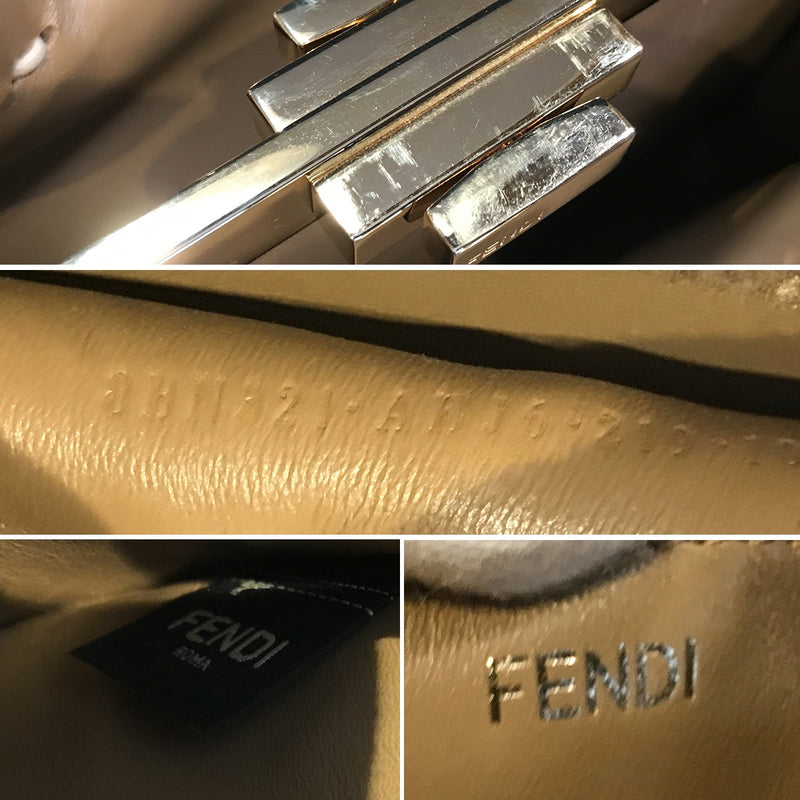 [Like new] FENDI Peakaboo IC You Mouton Beige 8BN321 2WAY Shoulder Bag Handbag