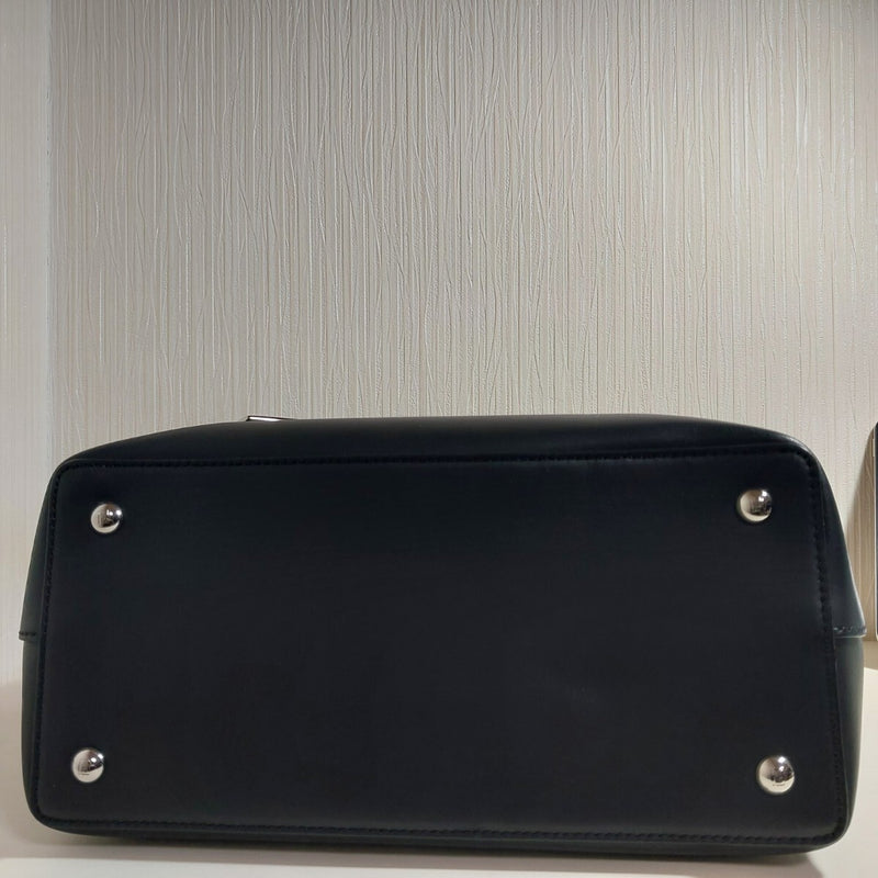 FENDI Petit Toujour 2way Bag Handbag Shoulder Bag Leather Black 8BH253