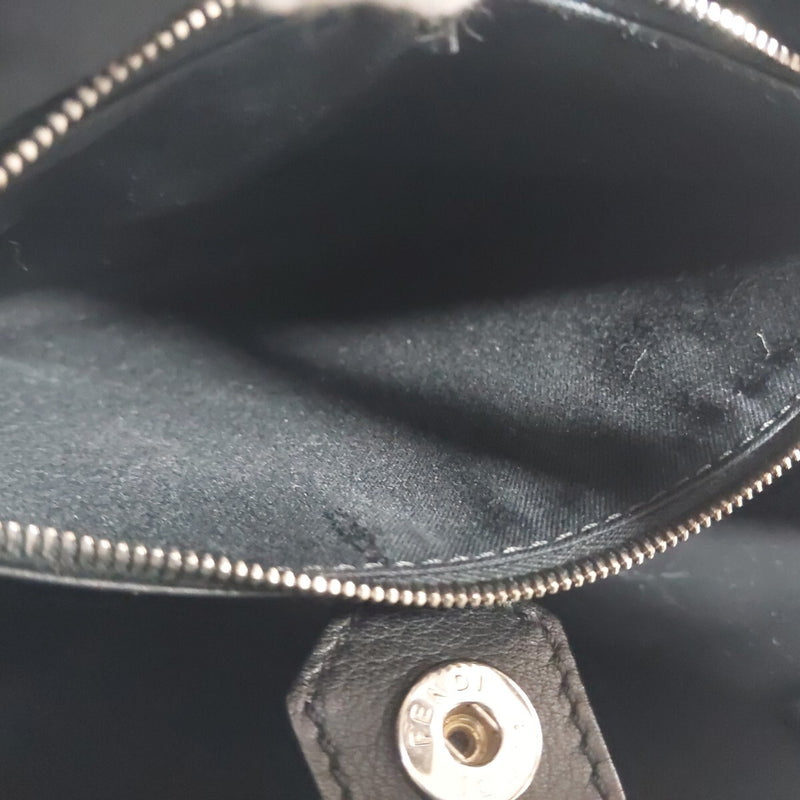 FENDI Petit Toujour 2way Bag Handbag Shoulder Bag Leather Black 8BH253