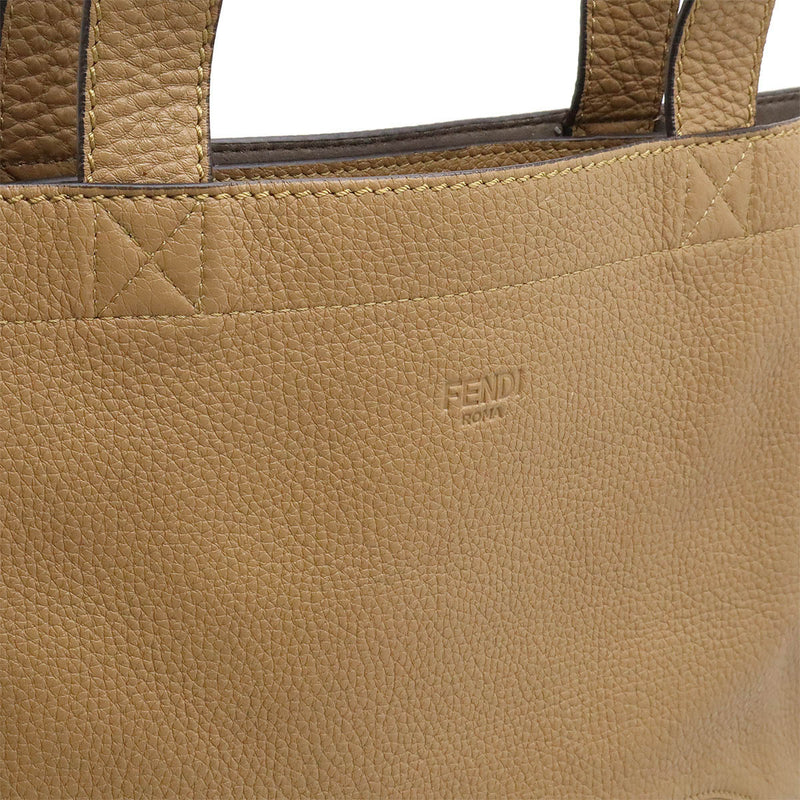 FENDI Coffee Cup Tea Cup Printed Tote Bag Shoulder Bag Semi Shoulder Leather