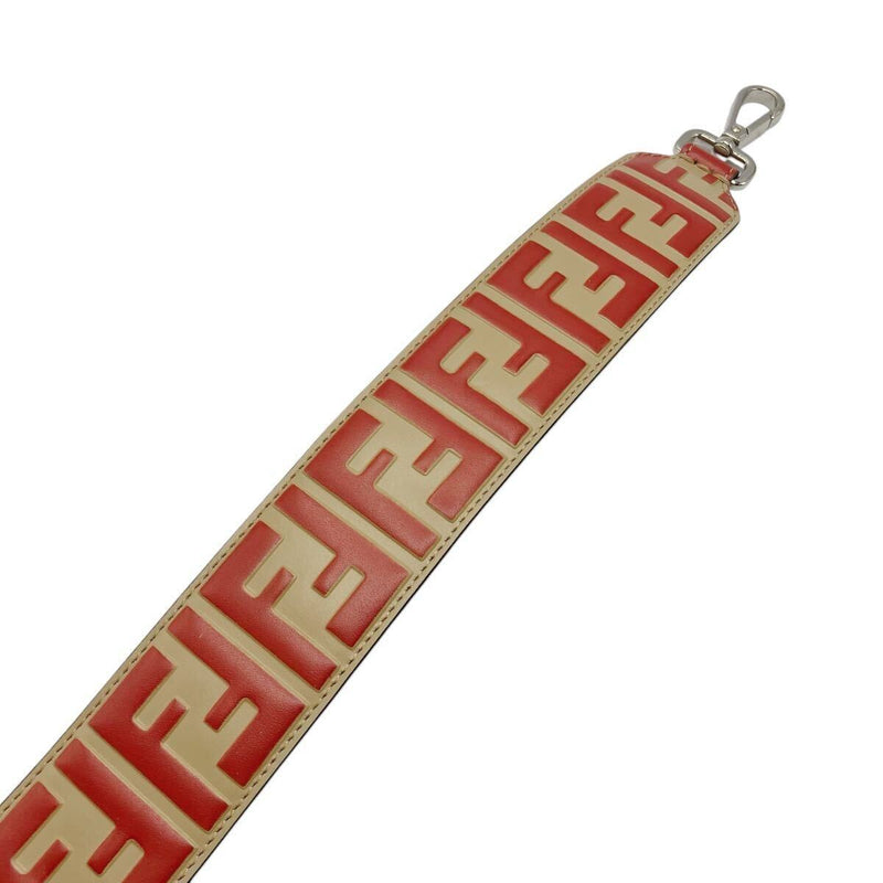 [Good condition] FENDI Strap You Zucca Leather Shoulder Strap Bag Strap Beige