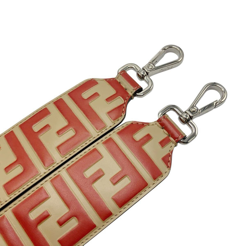[Good condition] FENDI Strap You Zucca Leather Shoulder Strap Bag Strap Beige