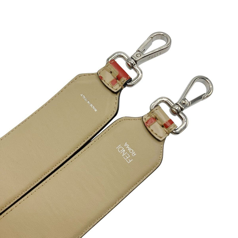 [Good condition] FENDI Strap You Zucca Leather Shoulder Strap Bag Strap Beige