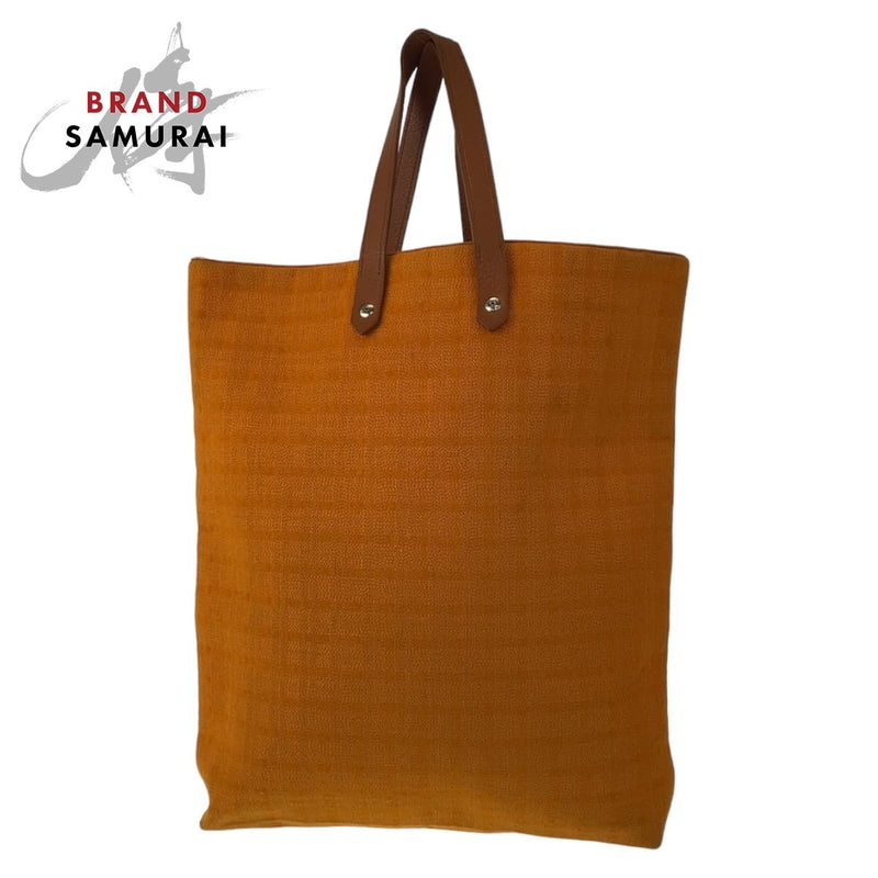 HERMES Hermes Amedava Diagon GM Orange Brown Silver Hardware Canvas/Leather