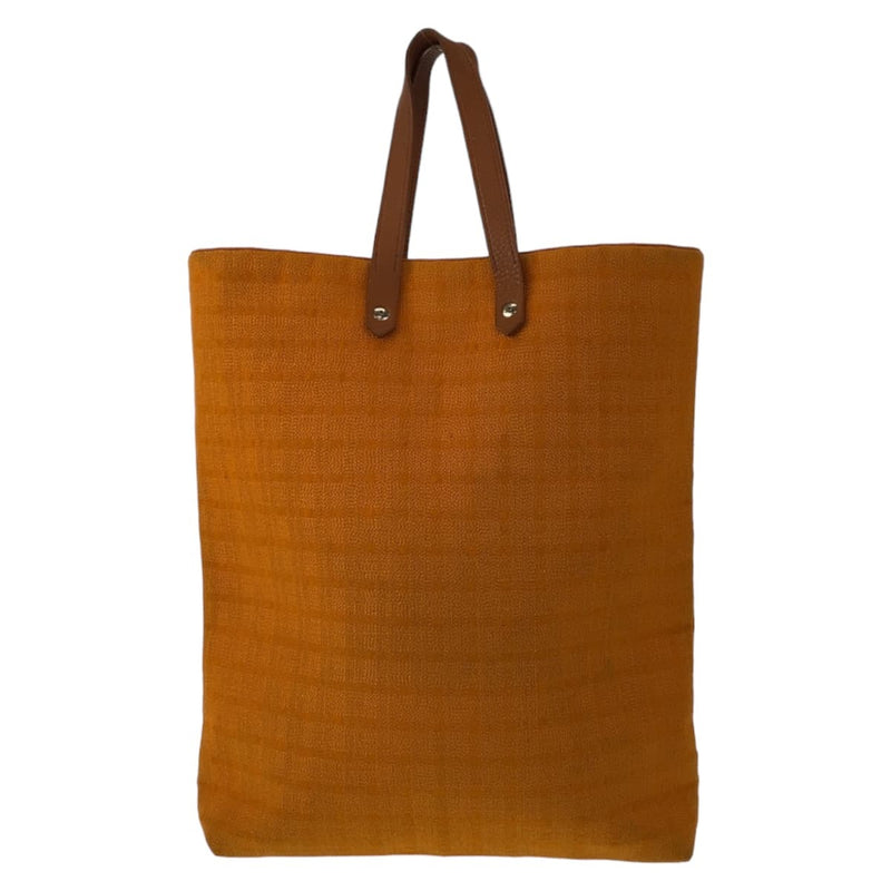 HERMES Hermes Amedava Diagon GM Orange Brown Silver Hardware Canvas/Leather