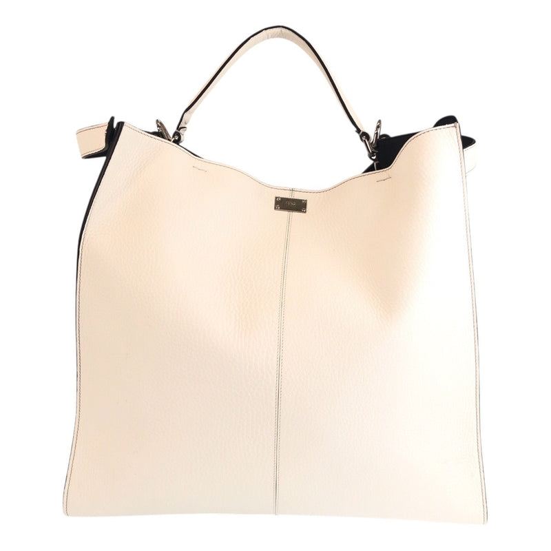 FENDI Peakab XLight Selelia White Leather 7VA448 Tote Bag Business Bag 2WAY
