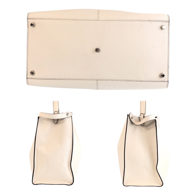 FENDI Peakab XLight Selelia White Leather 7VA448 Tote Bag Business Bag 2WAY