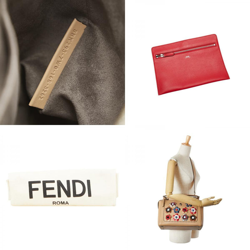 FENDI.com Flower Studded Handbag Shoulder Bag 2WAY 8BN298 Beige Multicolor