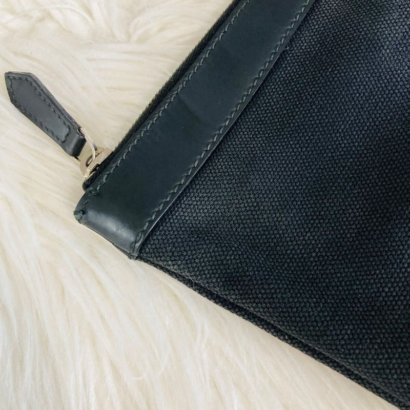 BALENCIAGA Clutch Bag Balenciaga Black Denim Campus