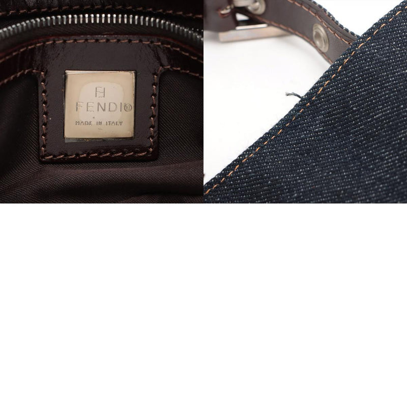 FENDI Shoulder Bag Denim Navy