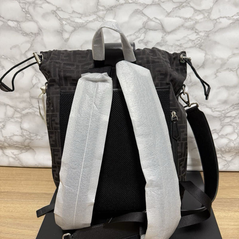 FENDI Unused Backpack Backpack Shoulder Bag 7VZ070-0AG0M F0NPN Black Grey FF