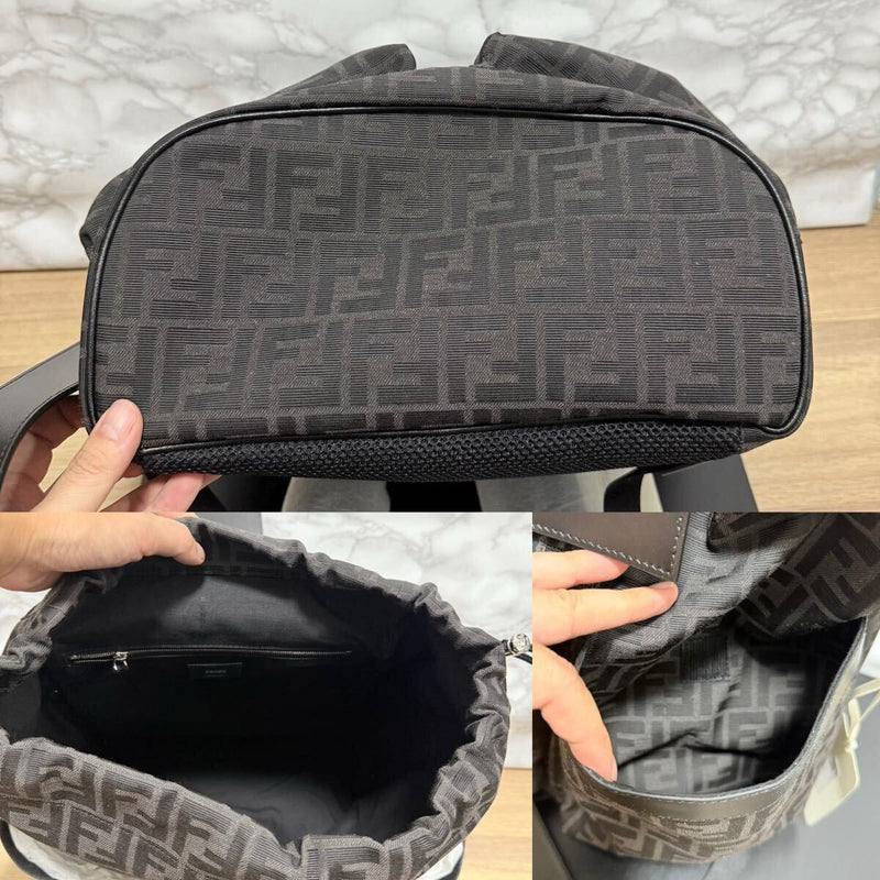 FENDI Unused Backpack Backpack Shoulder Bag 7VZ070-0AG0M F0NPN Black Grey FF