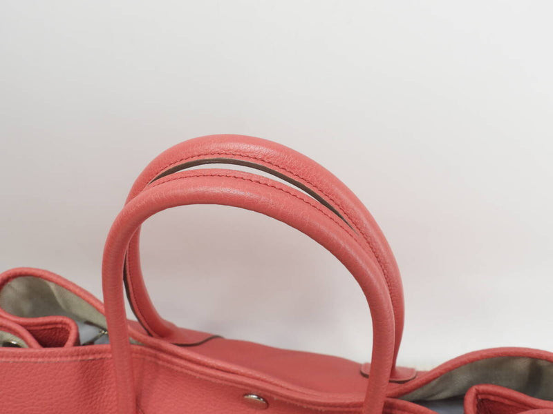 Hermes Garden Party PM Negonda Leather Pink Tote Bag Shoulder Bag in Good